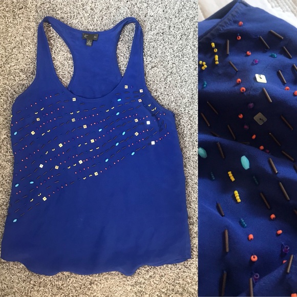 Anthropologie Fei Beaded silk tank - Picture 1 of 7